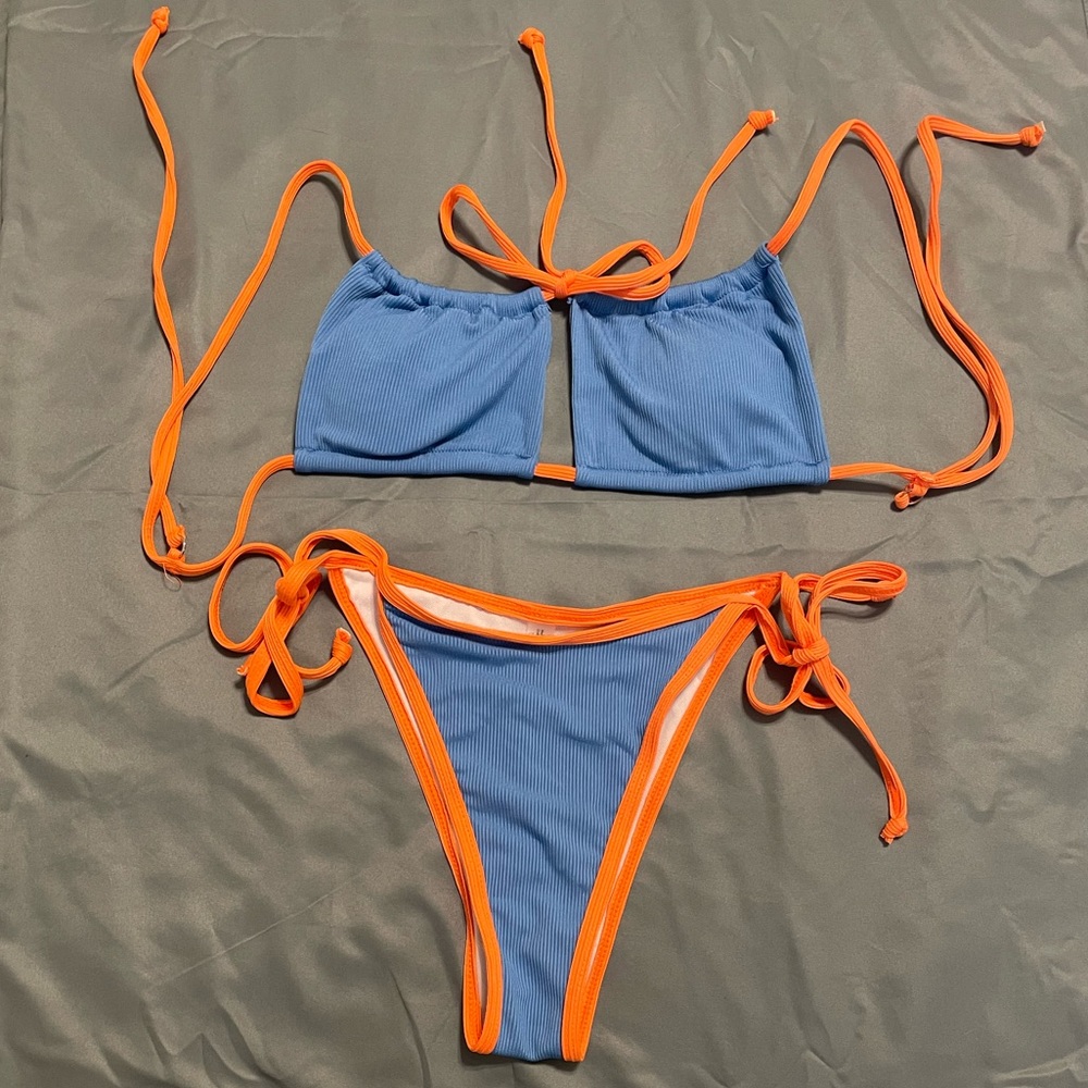 Blue and Orange Bikini